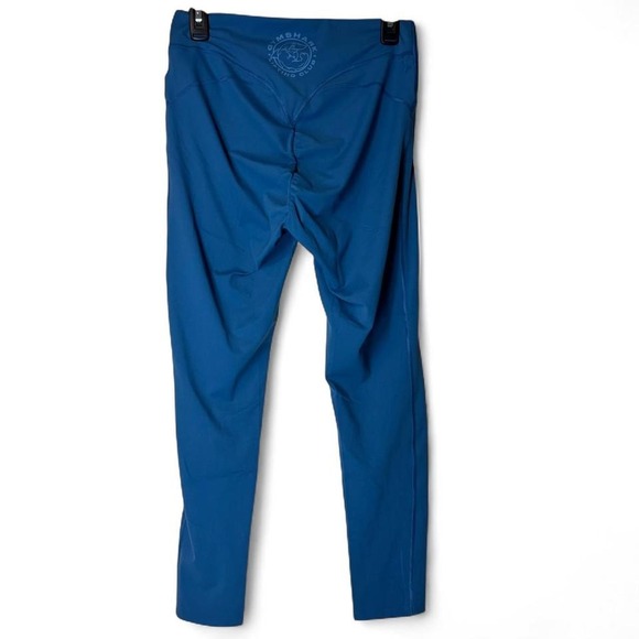 Gymshark Womens XL Success Blue Legacy Logo Leggings Seamless High Waisted - Picture 1 of 7